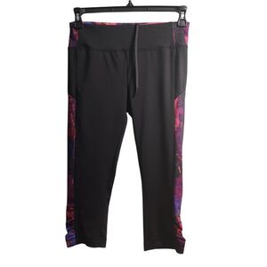 Athletic Works DriWorks‎ Capri Leggings Floral Print Workout Pants S/CH
